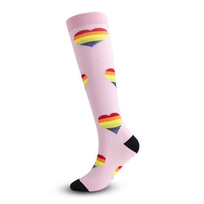 Rainbow Heart Compression Socks(3 Pairs) - image 2
