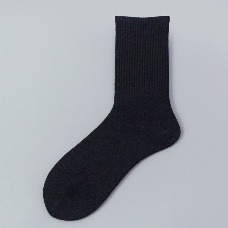 Plusock Breathable Soft Cotton Socks(3 Pairs) - 43-48 - Black - image 8