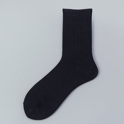 Plusock Breathable Soft Cotton Socks(3 Pairs) - 43-48 - Black - image 8
