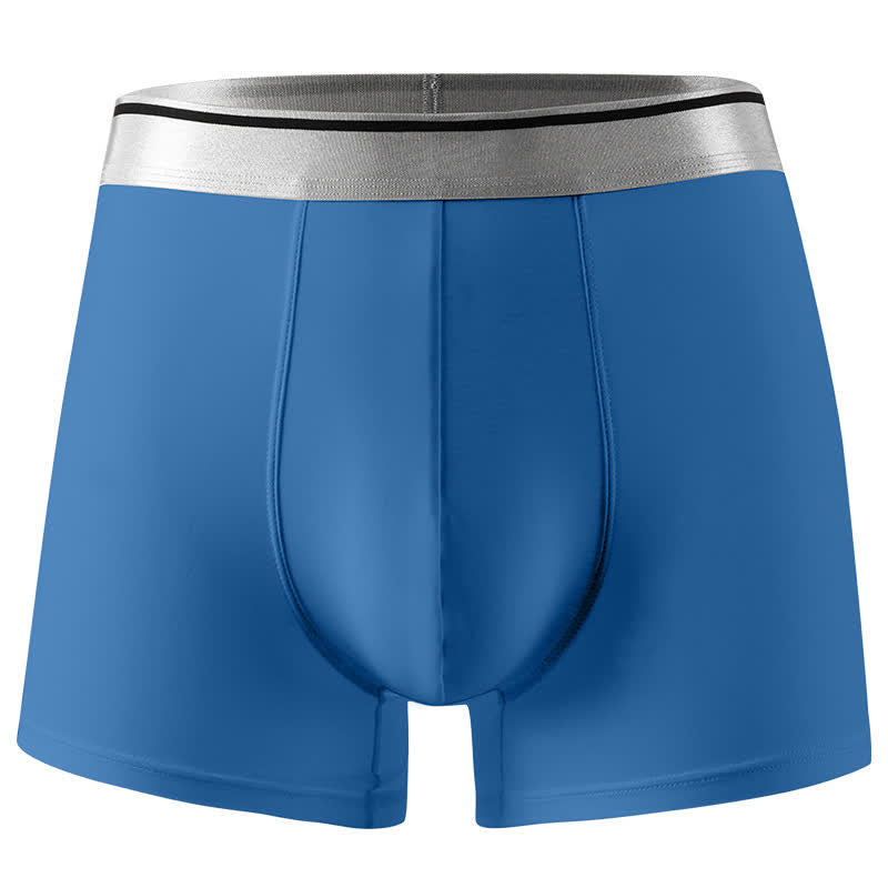 Plus Size Ice Silk Ultra-Thin Briefs(1 Pack) - Blue - 12XL - image 4