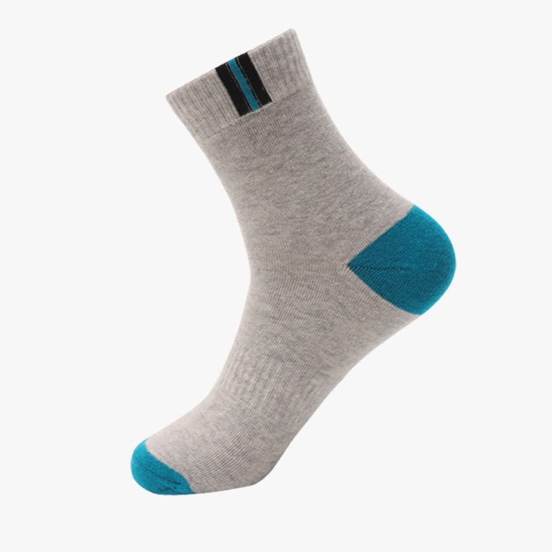 Plusock Breathable Ventilation Cotton Socks(3 Pairs) - 43-48 - Gray&Blue - image 6