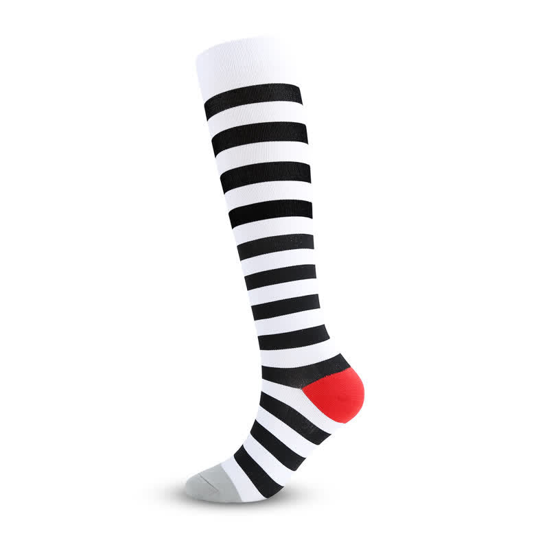 Colorful Striped Compression Socks(3 Pairs) - image 3