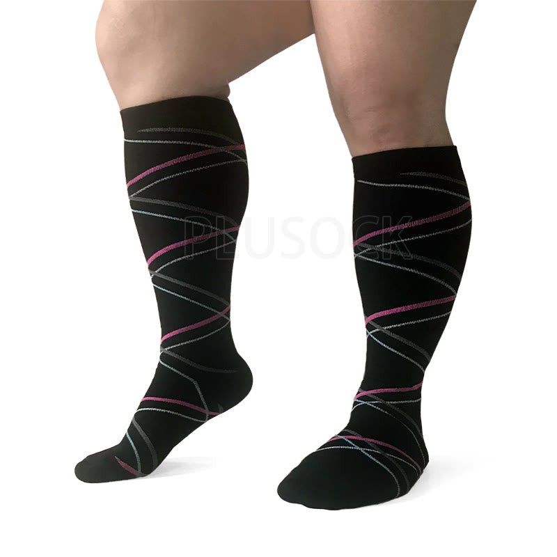 Plusock Ribbon Plus Size Compression Socks 2XL-7XL(3 Pairs) - image 4