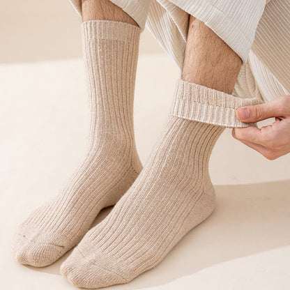 Plus Size Solid Color Warm Quarter Socks(6 Pairs) - image 2