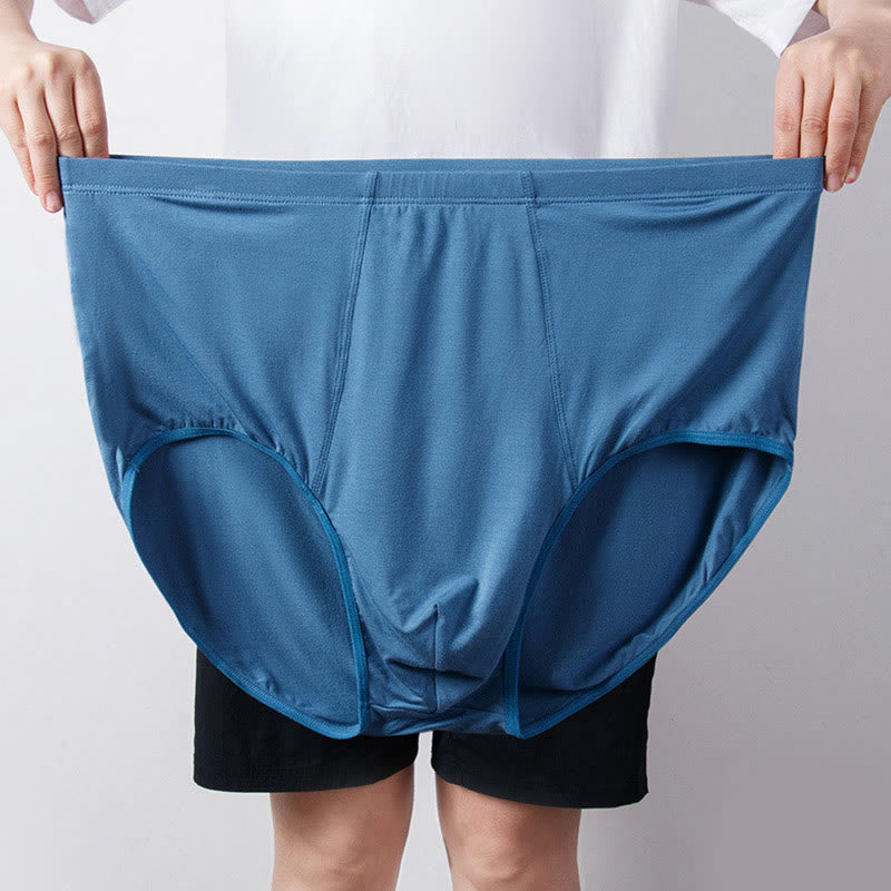 Plus Size High-Waisted Hip Briefs(1 Pair) - Sky Blue - 8XL - image 6