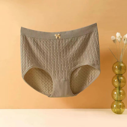 High-Waisted Bow Tie Panty(5 Pairs) - Khaki - 4XL - image 9