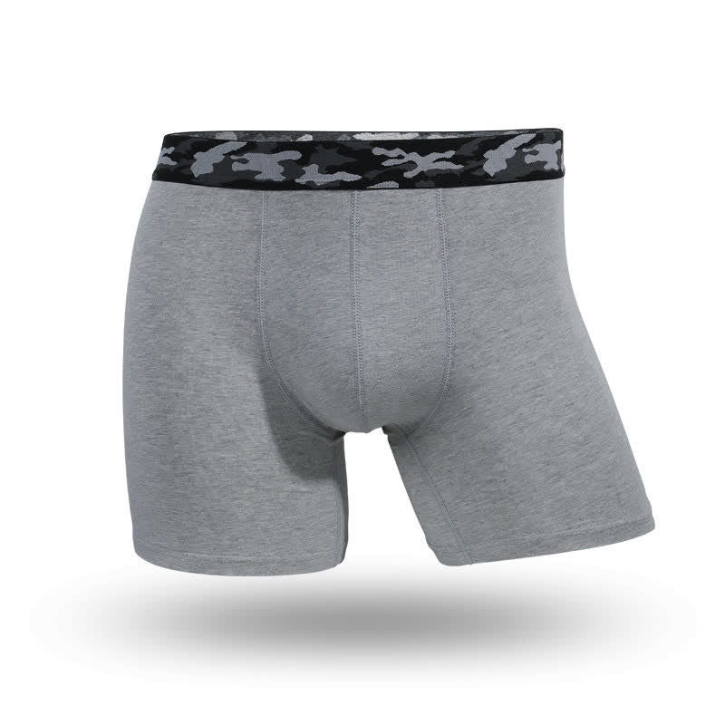 Plus Size Soft Cotton Boxer Briefs(5 Packs) - Gray - 6XL - image 5