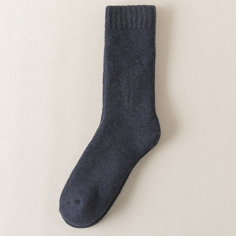 Plus Size Thickened Quarter Socks(5 Pairs) - Navy Blue - EU38-45(US5-11) - image 9