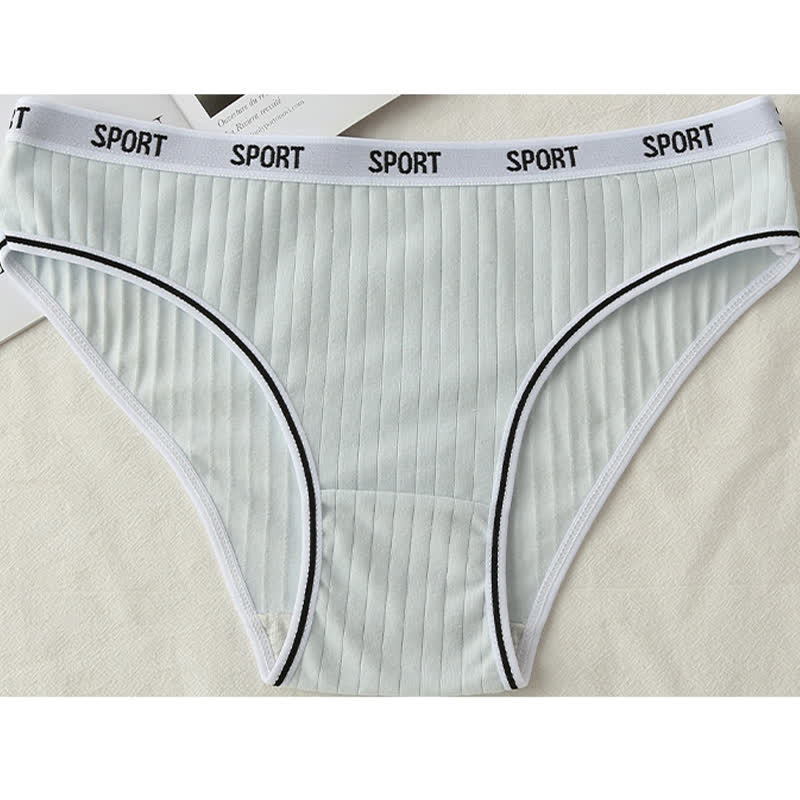 High-Waisted Cotton Antibacterial Panty(4 Packs) - Light Blue - 4XL - image 7