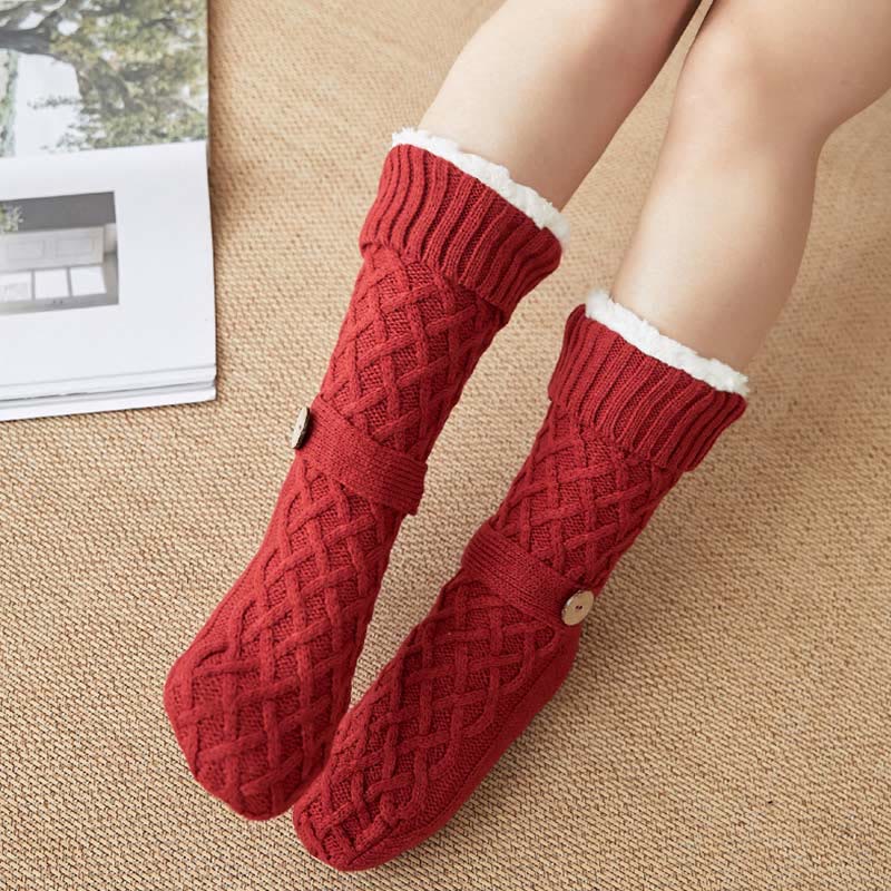 Christmas Wool Cozy Home Slipper Socks - image 2