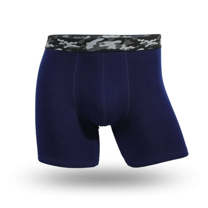Plus Size Soft Cotton Boxer Briefs(5 Packs) - Navy Blue - 6XL - image 1