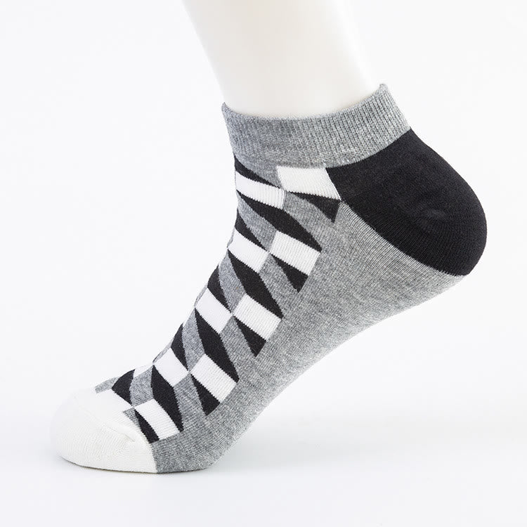 Diamond Patterns Ankle Socks(5 Pairs) - image 4