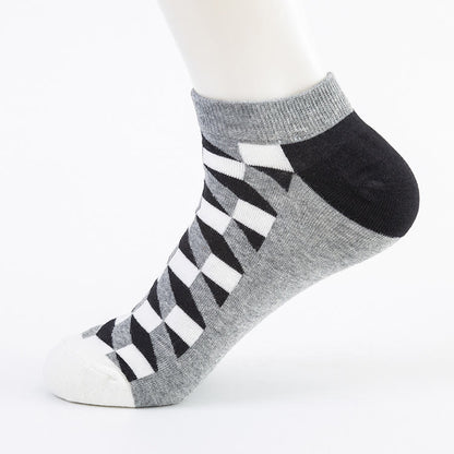 Diamond Patterns Ankle Socks(5 Pairs) - image 4