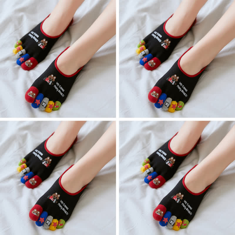 Plus Size Funny Cartoon Alignment Socks(4 Pairs)