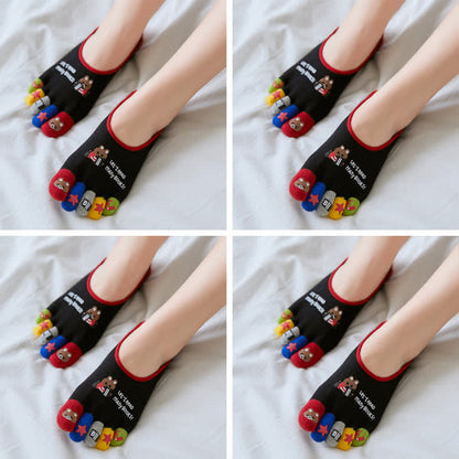 Plus Size Funny Cartoon Alignment Socks(4 Pairs)