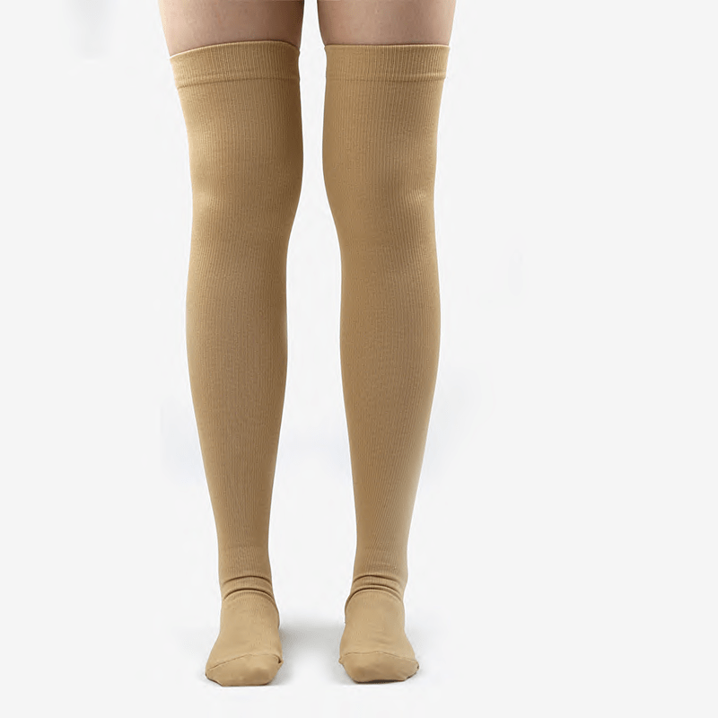 Plus Size Thigh High Elasticity Compression Socks(3 Pairs) - image 1