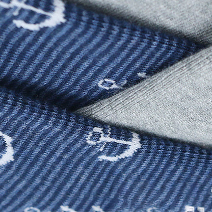 Rudder Pattern Funny Crew Socks(5 Pairs) - image 6