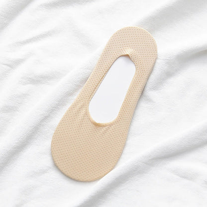 Anti-Slip No Show Socks(5 Pairs) - Nude - EU39-43(US8-11) - image 15