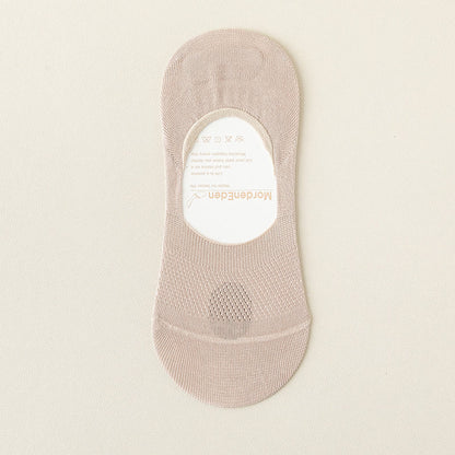 Plus Size Mesh Breathable No Show Socks(5 Pairs) - Khaki - EU39-46(US5-12) - image 21