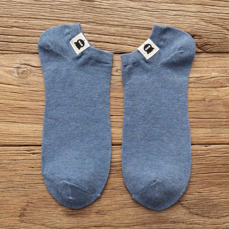 Funny Pattern Cotton Socks(3 Pairs) - 42-48 - Blue - image 8