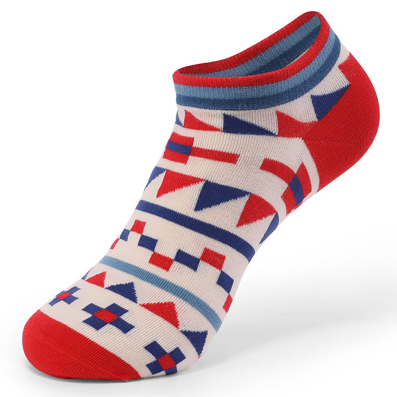 Color Contrast Ankle Socks(5 Pairs) - image 7