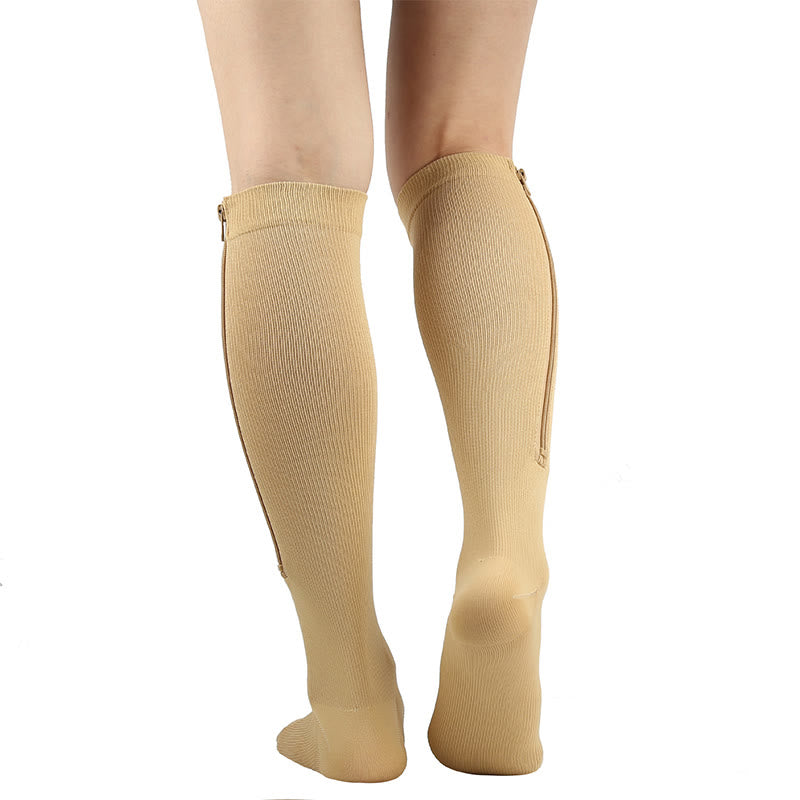 Zipper Knee High Compression Socks(3 Pairs) - image 5