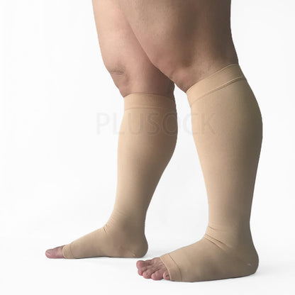 Plus Size Compression Socks Wide Calf Open Toe - image 6