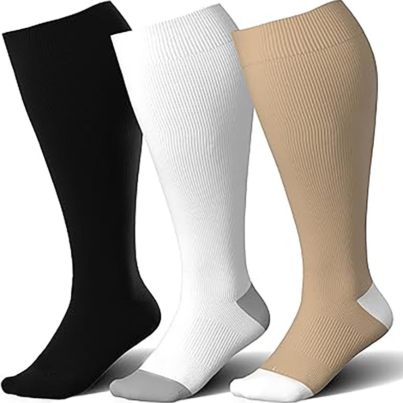 Plus Size Sport Elastic Compression Socks(3 Pairs) - image 4