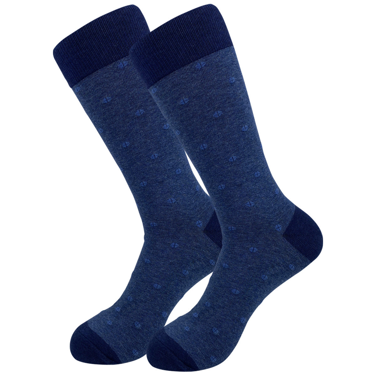 Plusock Deep Blue Crew Socks(5 Pairs) - image 1