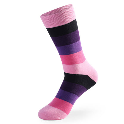 Funny Colorful Stitched Crew Socks(5 Pairs) - image 5