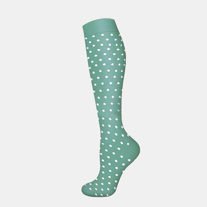 White Polka Dot Compression Socks(3 Pairs) - image 5