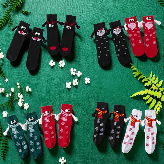 Plusock Christmas Holding Hands Quarter Socks(4 Pairs) - image 0