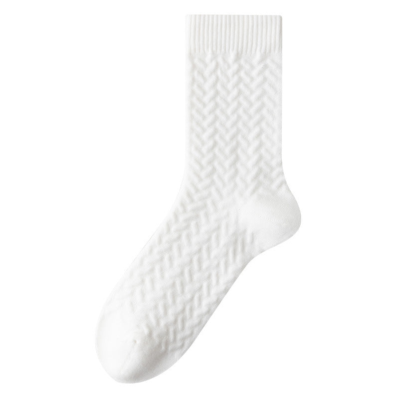 Plusock Pure Cotton Quarter Socks (3 Pairs) - White - EU40-45(US7-11) - image 6