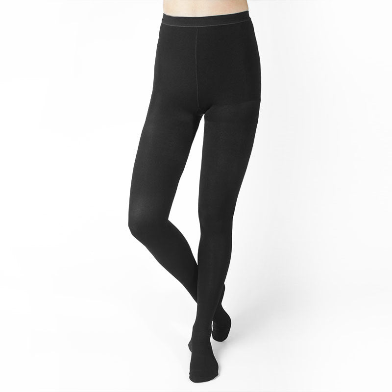 Plus Size Medical Compression Tights(20-30mmHg) - Black - 4XL - image 2