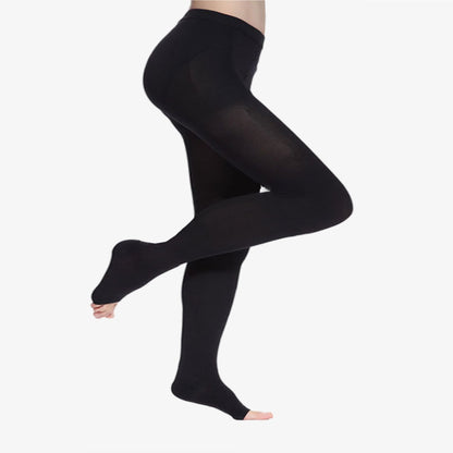 Plus Size Medical Toeless Compression Tights(20-30mmHg) - image 5