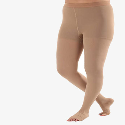 Plus Size Medical Toeless Compression Tights(20-30mmHg) - image 2