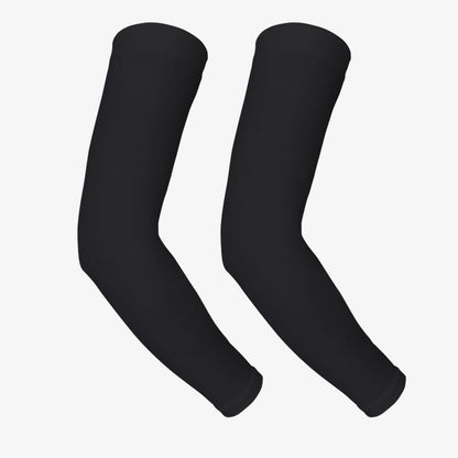 Solid Color Sport Compression Arm Sleeves(3 Pairs) - Black - 2XL - image 2