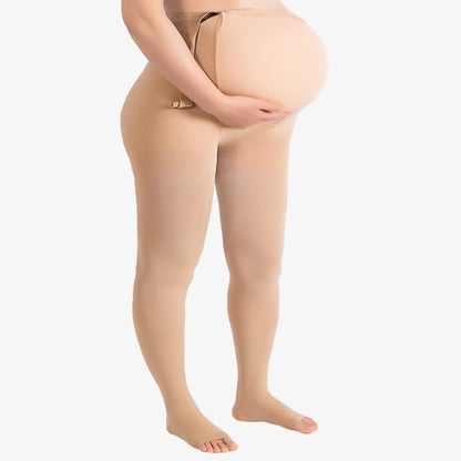 Plus Size Medical Footless Pregnancy Compression Tights(15-20mmhg) - image 7