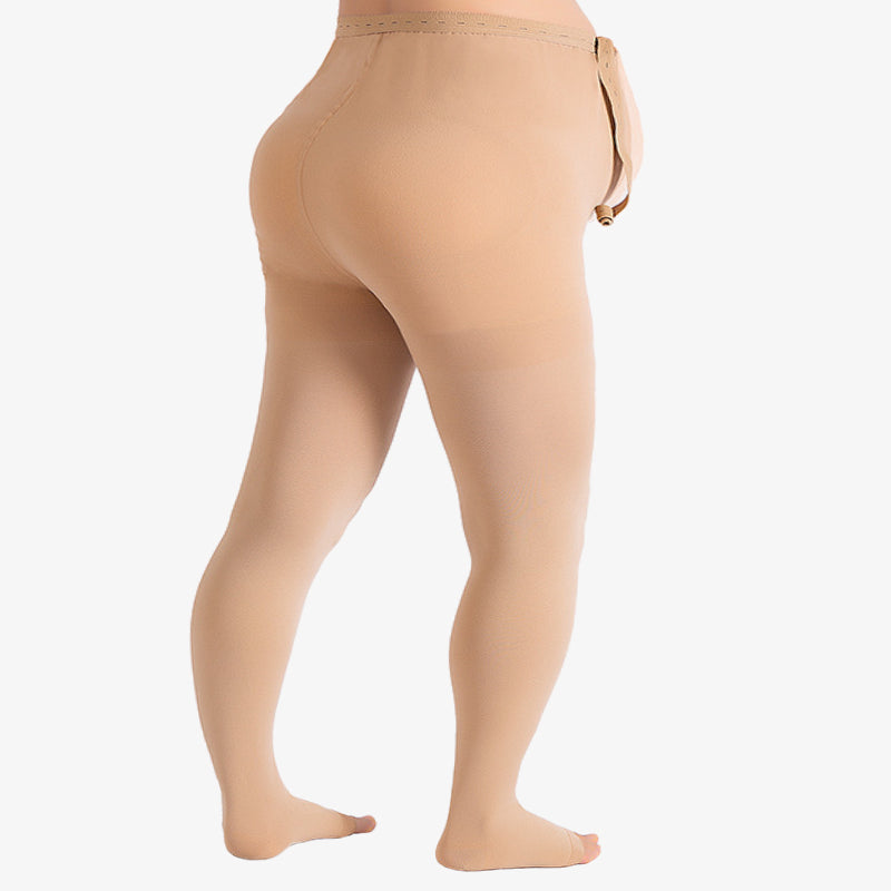 Plus Size Medical Footless Pregnancy Compression Tights(15-20mmhg) - image 1