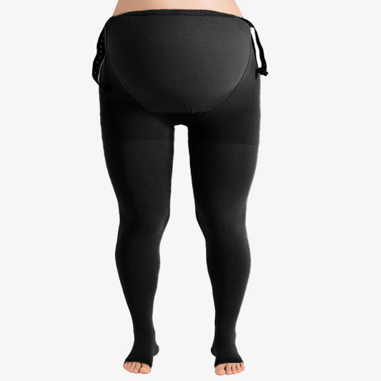 Plus Size Medical Footless Pregnancy Compression Tights(15-20mmhg) - image 1