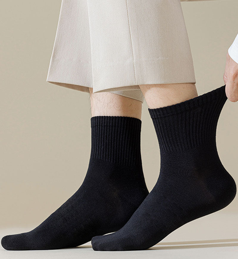 Plus Size Solid Color Soft Socks(6 Pairs)