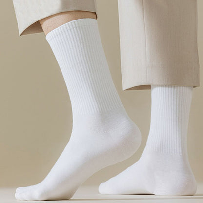 Plus Size Solid Color Soft Socks(6 Pairs)