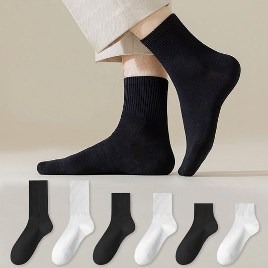 Plusock Solid Color Soft Socks(6 Pairs) - image 0