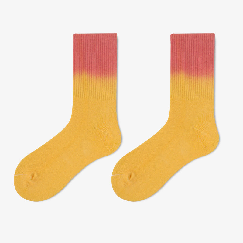Fashion Gradient Color Quarter Socks(5 Pairs) - image 8