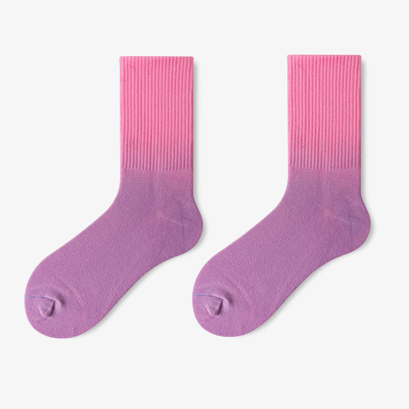 Fashion Gradient Color Quarter Socks(5 Pairs) - image 9