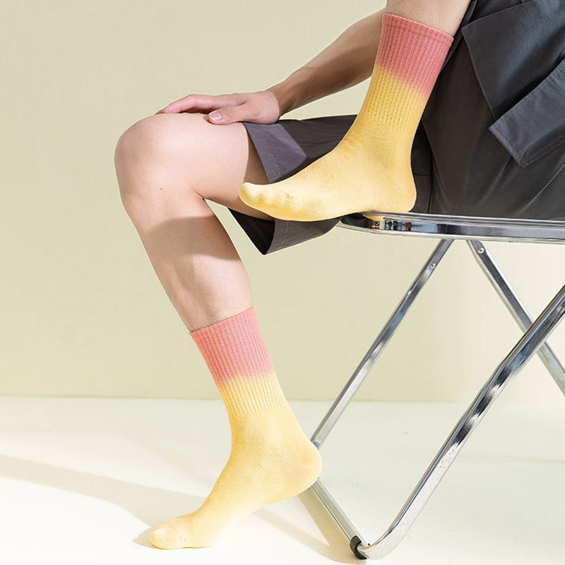 Plus Size Tie Dye Quarter Socks(5 Pairs)