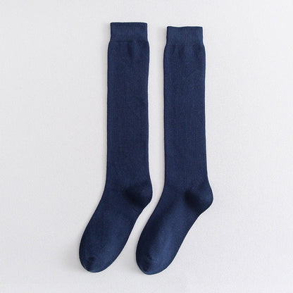 Elasticity Knee High Socks(3 Pairs) - Navy Blue - EU39-45(US6-11) - image 16