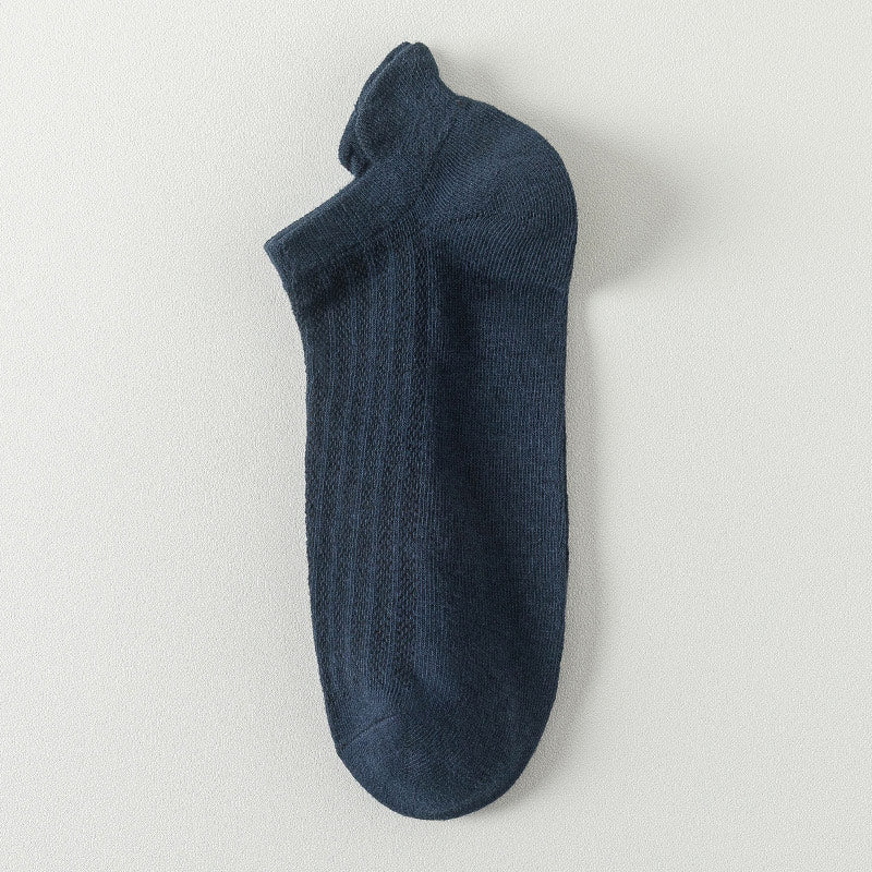 Mesh Breathable Ankle Socks(10 Pairs) - Navy Blue - EU44-50(US10-15) - image 13