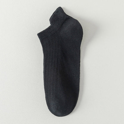 Mesh Breathable Ankle Socks(10 Pairs) - Black - EU44-50(US10-15) - image 10