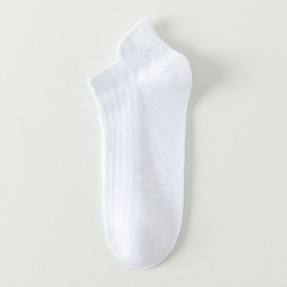 Mesh Breathable Ankle Socks(10 Pairs) - White - EU44-50(US10-15) - image 12